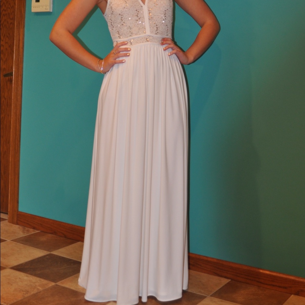 White long formal dress
